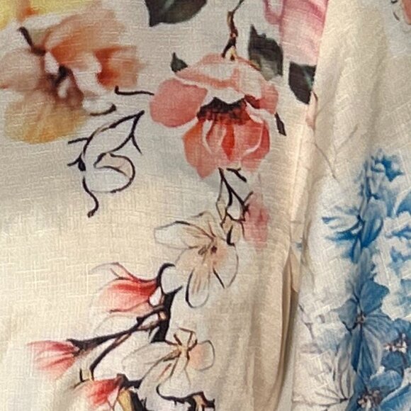 Anewsta NWT SZ 12 Floral print midi dress Feminine Dressy Coquette Romantic Chic - Picture 10 of 13